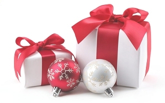 Holiday packages and tree ornaments